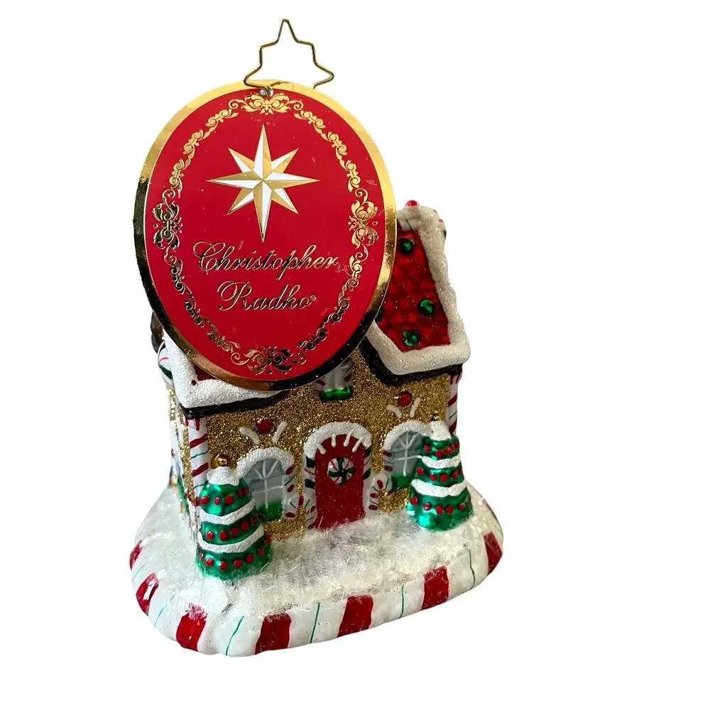 NEW Christopher Radko Sweet Tooth Cottage Glass Ornament
